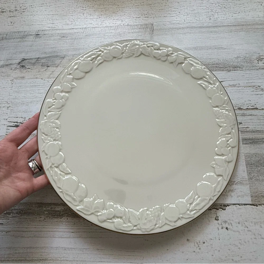 Vintage Lenox Fruits of Life Cake Plate Platter Discontinued